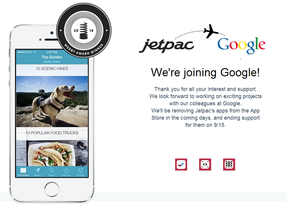 Jetpac google