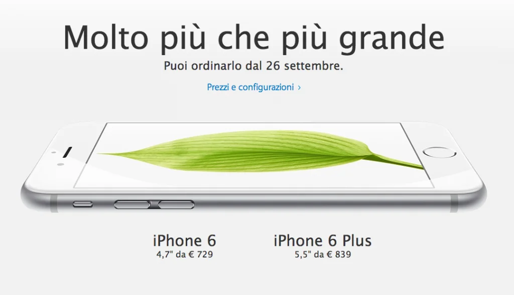 prezzi iphone 6