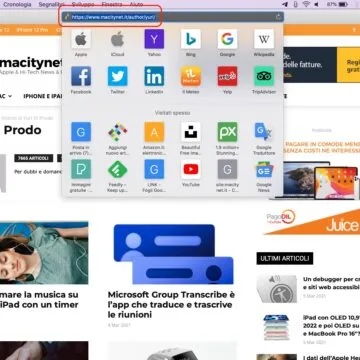 Come visualizzare il link completo sulla barra indirizzi di Safari per Mac