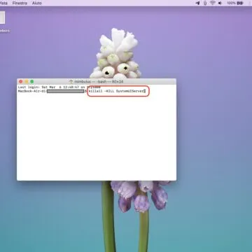 Come riavviare la barra dei menu del Mac