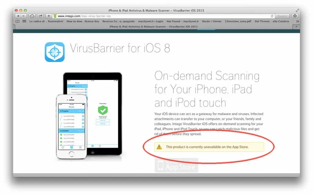 Apple elimina antivirus da app store