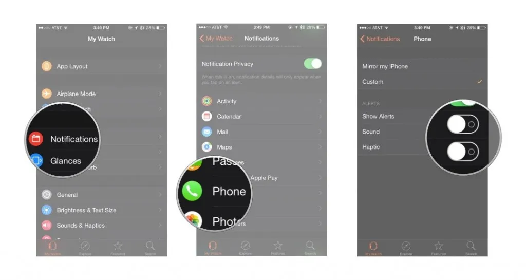 notifiche Apple Watch