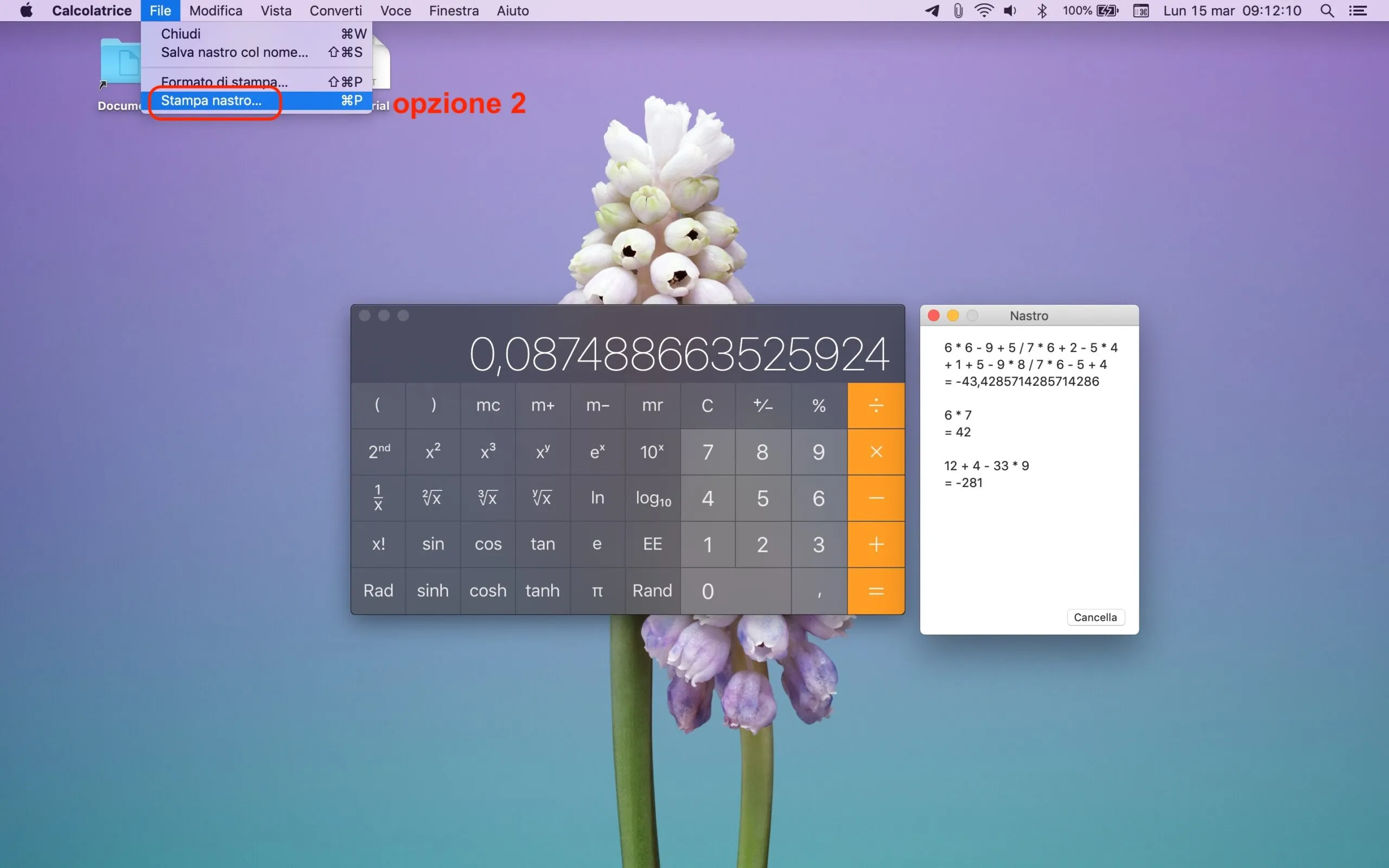 Come trasformare la calcolatrice del Mac in un calcolatore a nastro