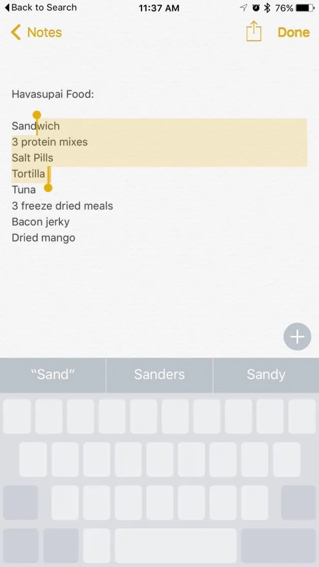 trackpad a due dita iphone