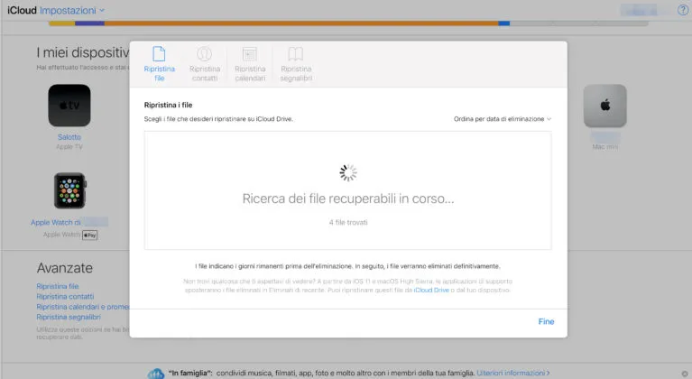 Come recuperare i documenti cancellati da iCloud Drive