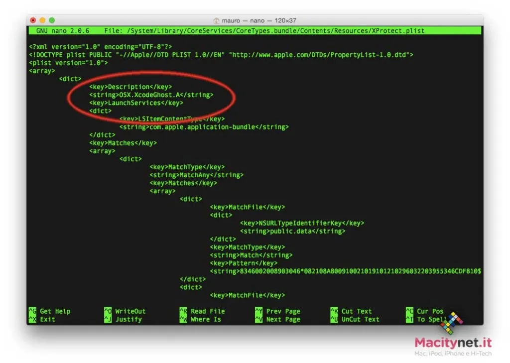 Le stringhe di codice di Xprotect, l'antivirus di serie di macOS Le stringhe di codice di Xprotect, l'antivirus di serie di macOS