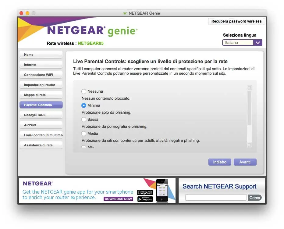 Le funzioni di parental control