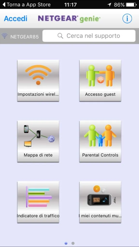 L'app Netgear Genie per iPhone e iPad permette all'amministratore di gestire il router