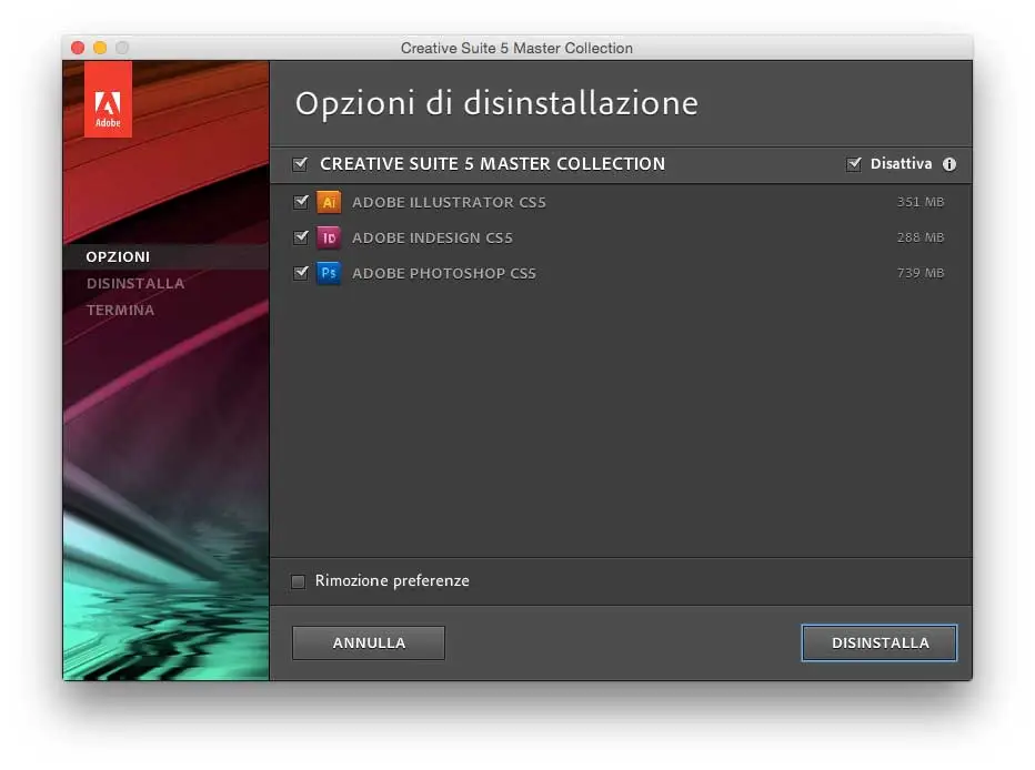 Alcune applicazioni integrano utility specifiche per la corretta disinstallazione dei programmi