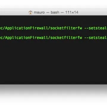 Un modo alternativo per attivare/disattivare la modalità Steath è lo specifico comando da Terminale
