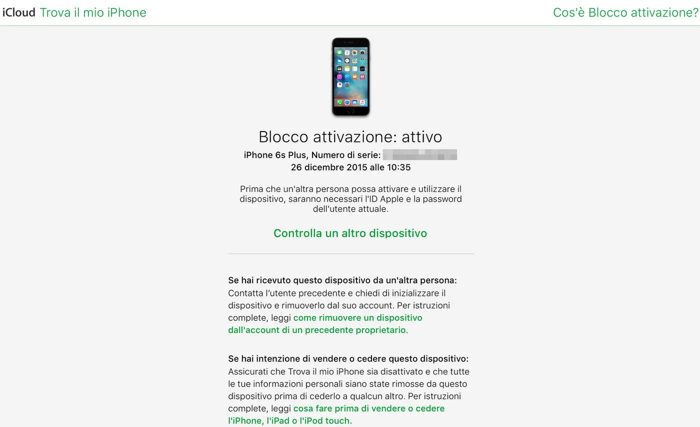 Trova il Mio iPhone