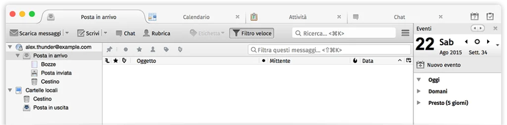 Thunderbird su mac Mozilla