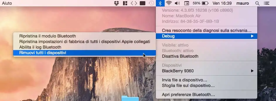 Bluetooth non funziona su Mac