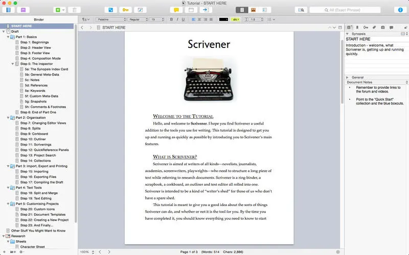 Scrivener per Mac scrivener per ios