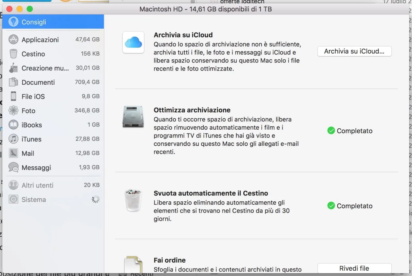 “Il tuo disco è quasi pieno”: come liberare spazio per rianimare il Mac “Il tuo disco è quasi pieno”: come liberare spazio per rianimare il Mac