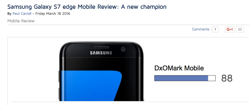 Samsung Galaxy S7 edge miglior cameraphone oggi disponibile