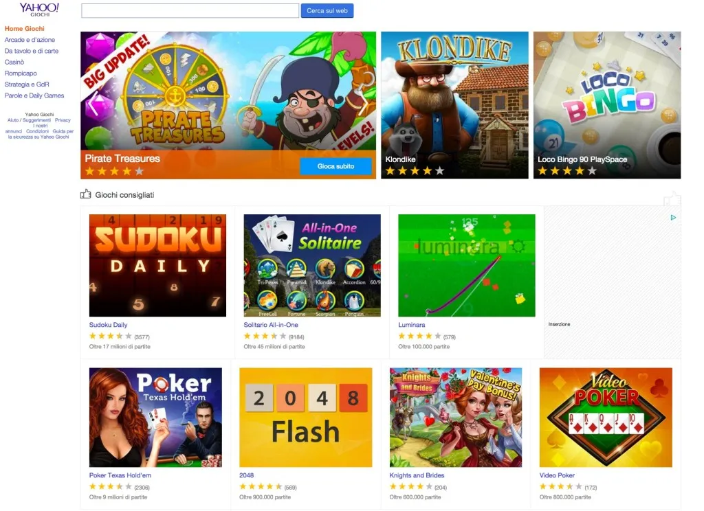 yahoo giochi