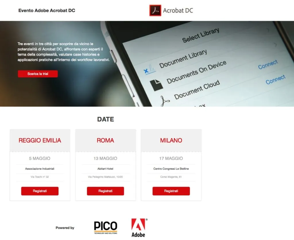 Adobe Acrobat DC seminari gratis 1200