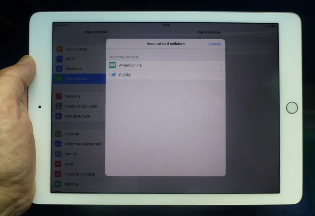 apple sim digitale iPad pro 97 foto