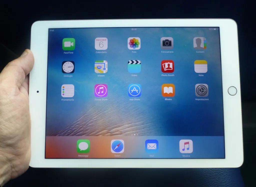 ipad pro 97 schermo home