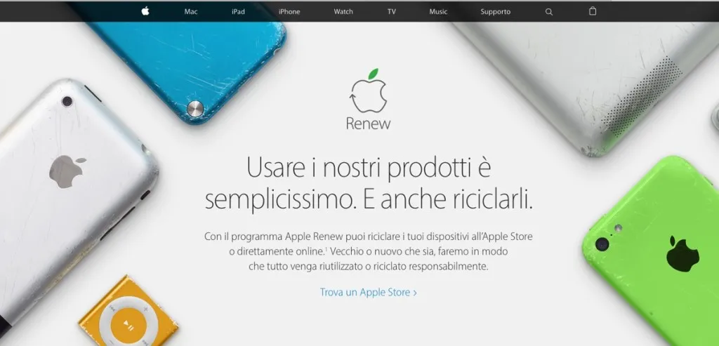 mac e pc da riciclare Apple renew