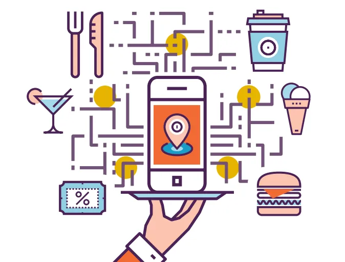 uso degli smartphone per ristorante