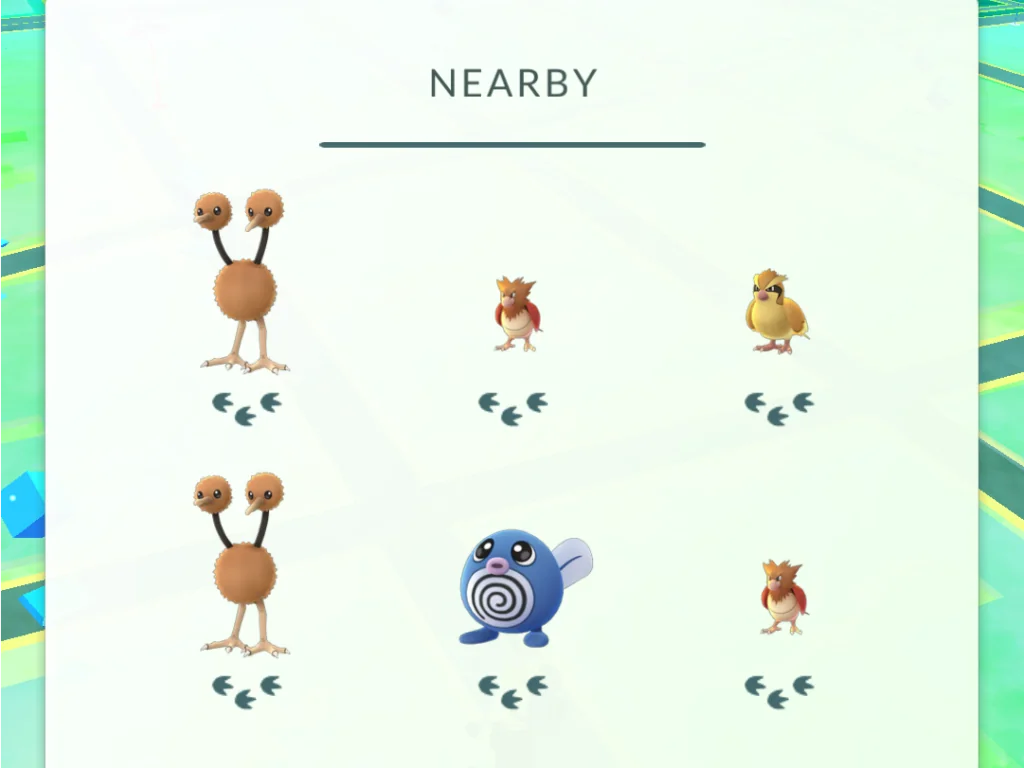 Pokemon GO 1.1 impronte