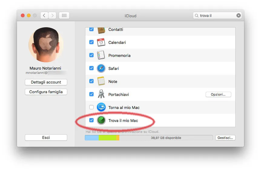 Trova il mio Mac