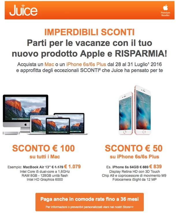 sconti estivi juice
