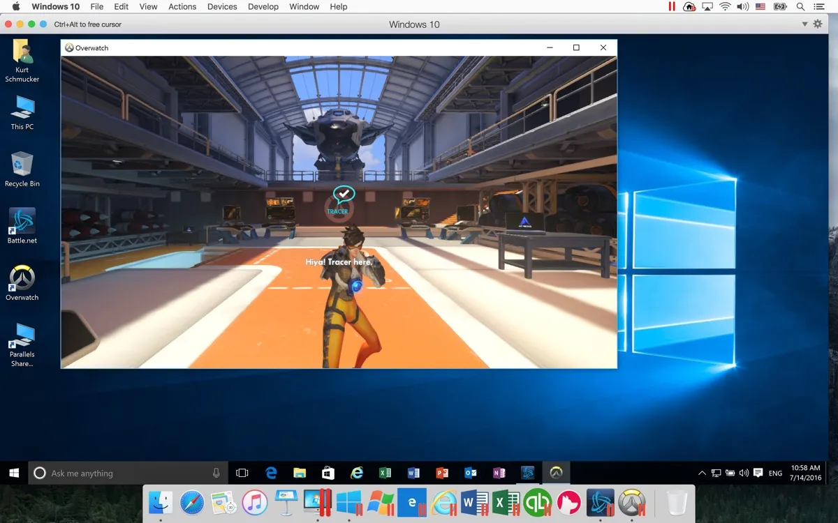 overwatch su mac Parallels Desktop 12