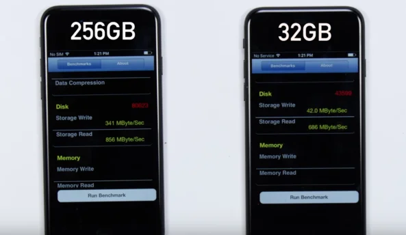 Speedgate: nuovi test confermano che iPhone 7 32 GB è più lento speedgate iphone 7