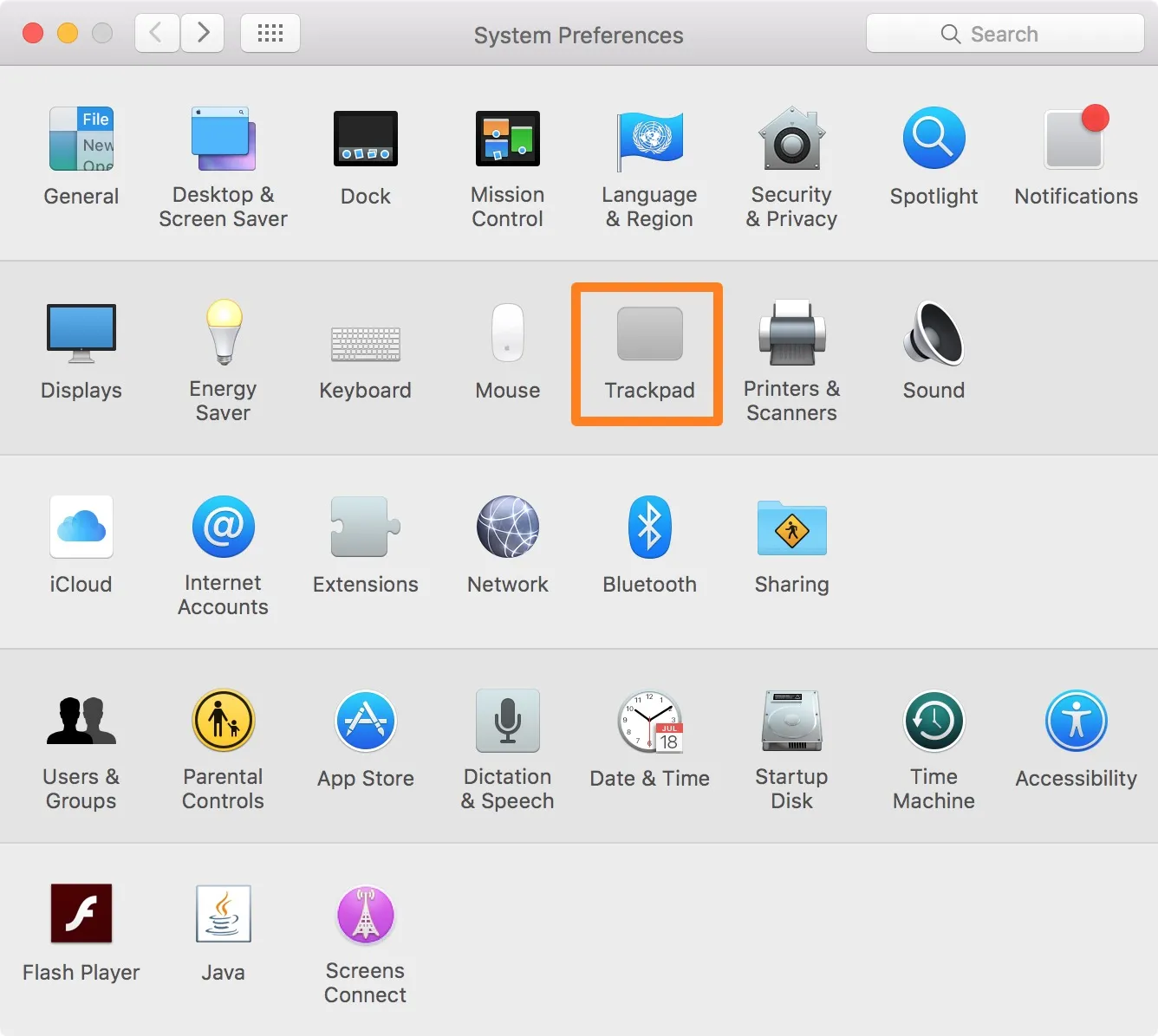 trackpad force touch suono disabilitare