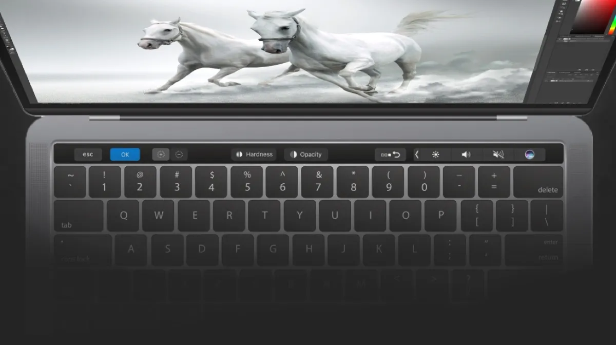 Photoshop prende il controllo della Touch Bar di MacBook Pro 2016 photoshop cc touch bar