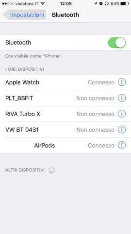 doppio tocco AirPods