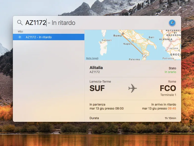 Stato volo con Spotlight