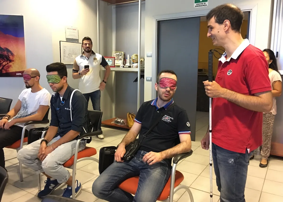 Grazie all'aiuto dell'Unione Italiana ciechi il corso si focalizza sui bisogno degli ipovedenti