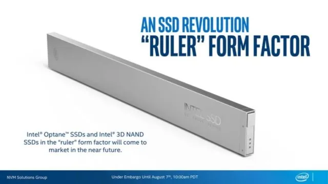 Intel SSD tipo "righello"