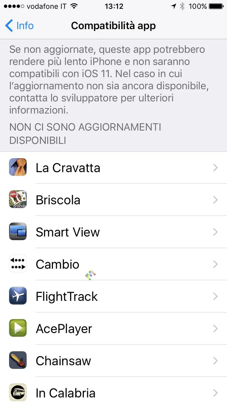 App da aggiornare