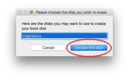 creare chiavetta high sierra