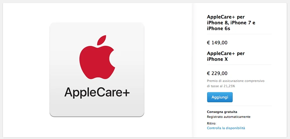 AppleCare+ iPhone X