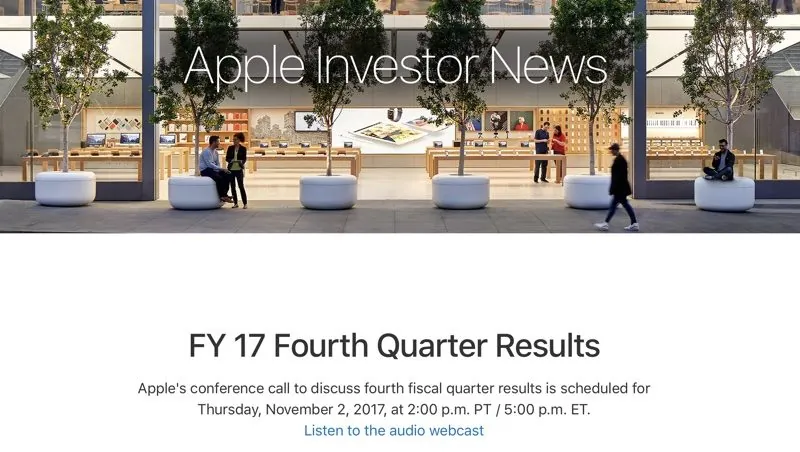 risultati finanziari apple Q4 2017 2 novembre