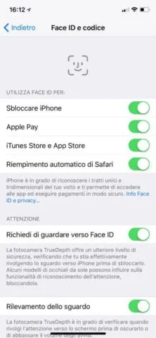 usare Face ID
