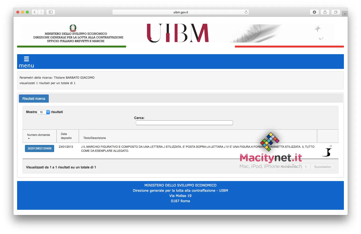 La registrazione del marchio "Steve Jobs" registrato