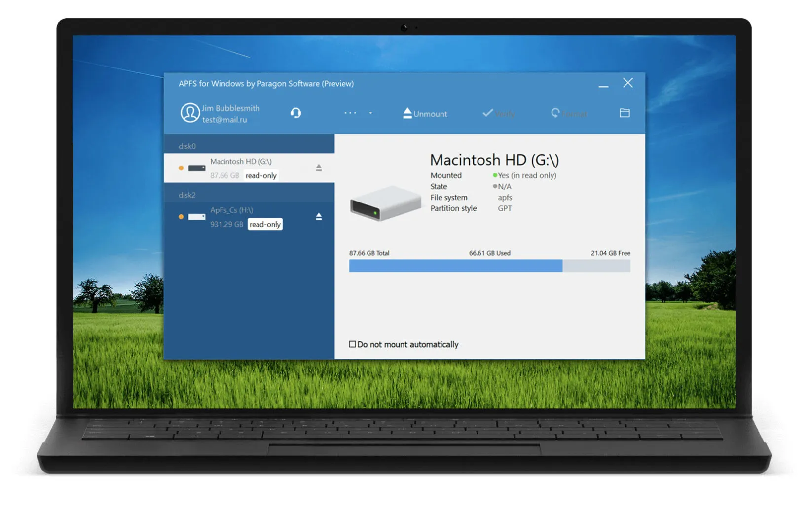 Paragon APFS per Windows leggere dischi Mac da PC con Windows