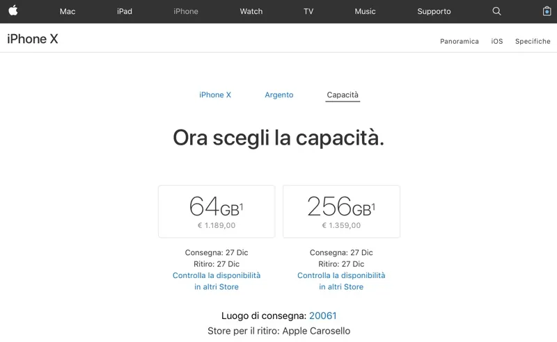 spedizioni iphone x 18 dic 2017