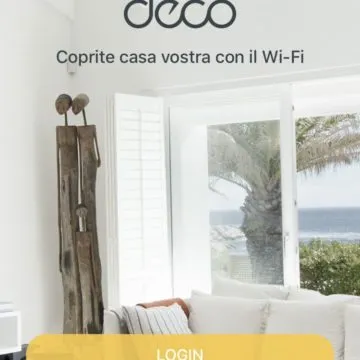 Prima schermata dell'app