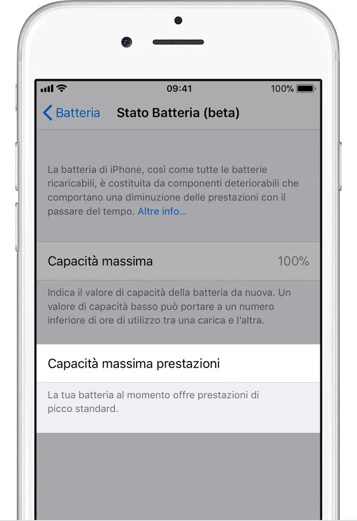 Batteria e prestazioni di iPhone