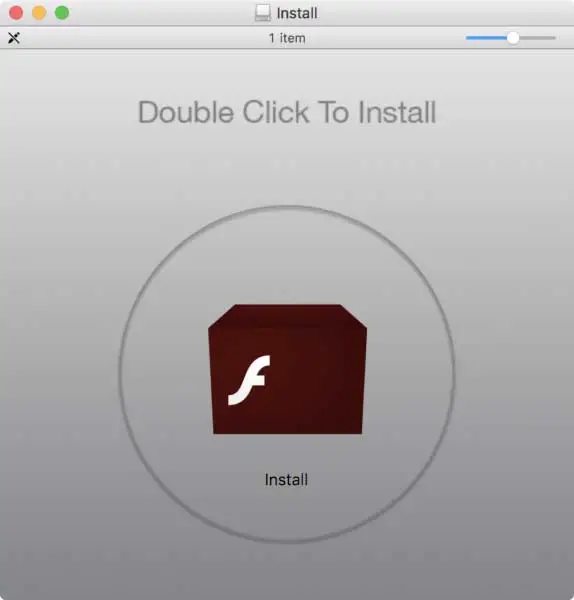 Il finto Flash Player mostrato all'utente crossrider