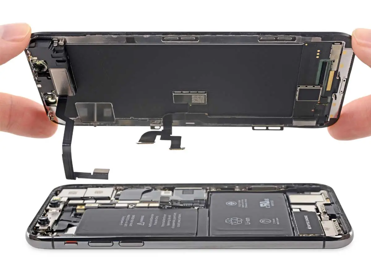 Uno schermo di iPhone 8