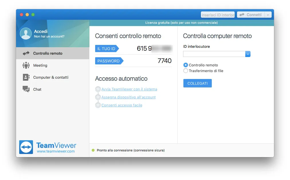teamviewer per Mac